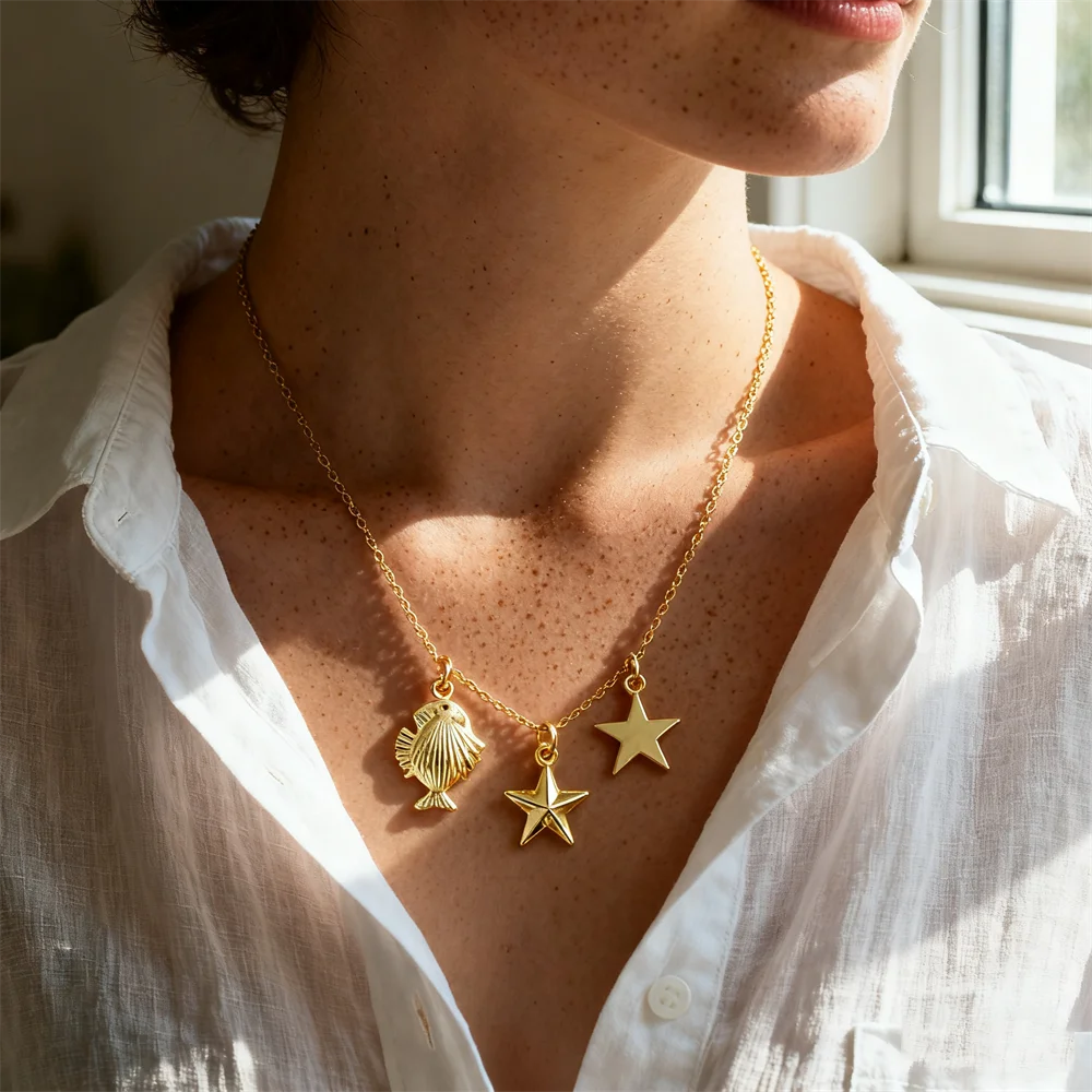 2Pcs Charm Pendant for DIY Necklace Bracelet Jewelry Making Gold Plated Fish Shell Star Mini Ocean Star Jewelry Accessories
2Pcs Charm Pendant for DIY Necklace Bracelet Jewelry Making Gold Plated Fish Shell Star Mini Ocean Star Jewelry Accessories