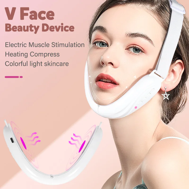 Micro-current Facial Shaping Device, Tightening Double Chin, LED V-face Beauty Device, High-frequency Vibration Facial Massager
Micro-current Facial Shaping Device, Tightening Double Chin, LED V-face Beauty Device, High-frequency Vibration Facial Massager