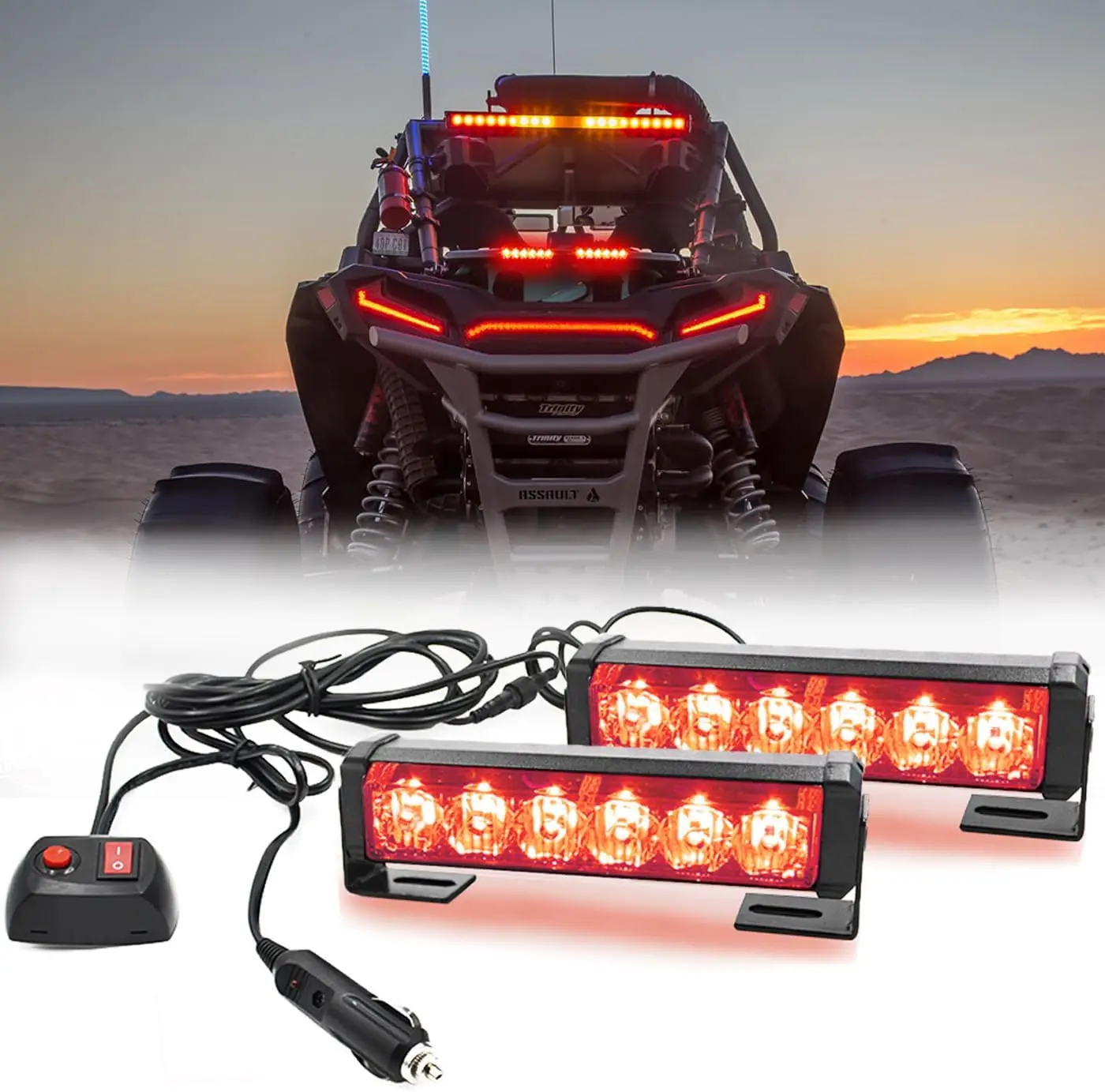 LED 9 Modes Traffic Advisor Emergency Warning Vehicle Strobe Lights for Interior Roof/Dash/Windshield/Grille/Deck Universal
LED 9 Modes Traffic Advisor Emergency Warning Vehicle Strobe Lights for Interior Roof/Dash/Windshield/Grille/Deck Universal