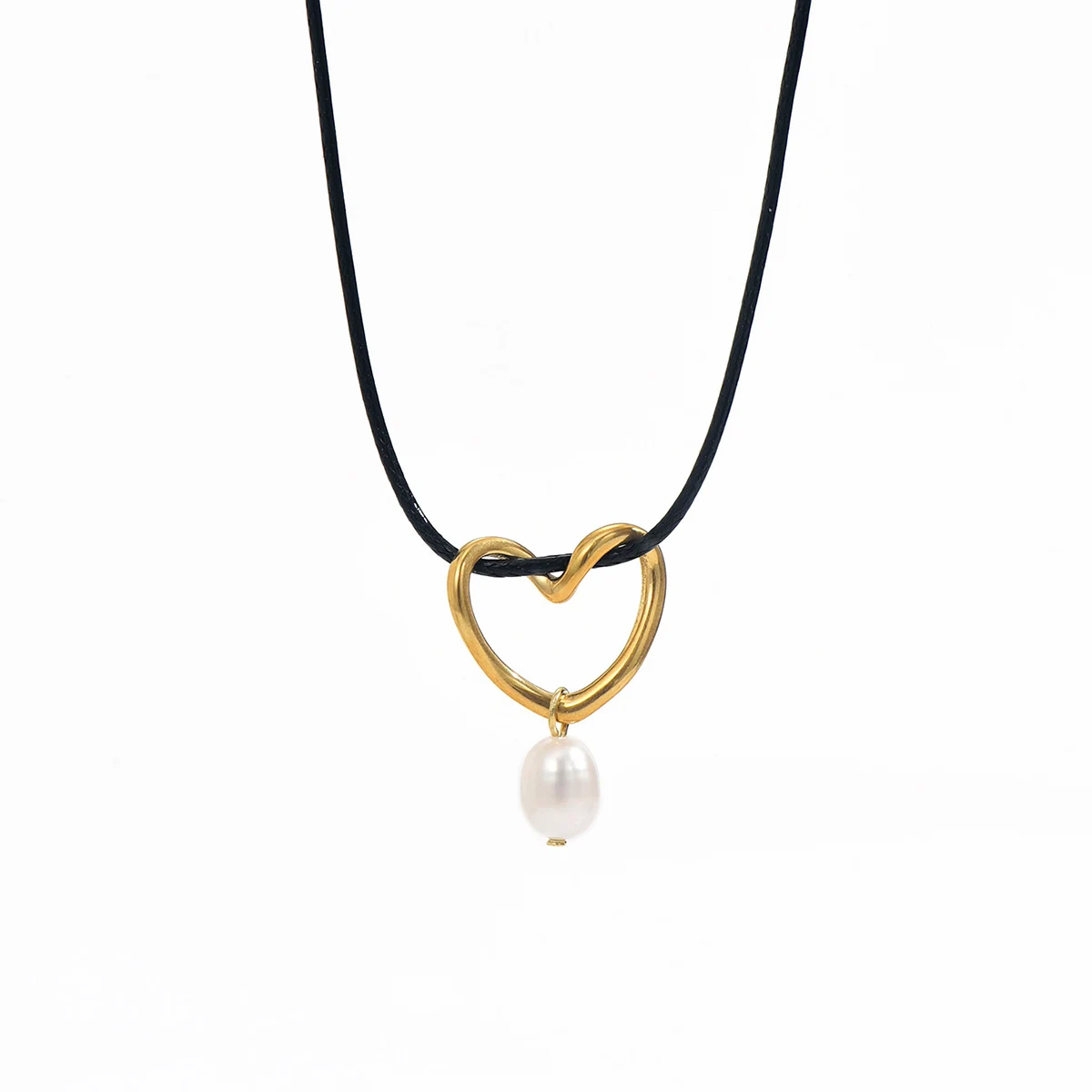 Lxalry Black Rope Chain w/ Gold & Pearl Heart Pendant – Elegant V-Neck Jewelry, Stylish Black-Gold Contrast, Everyday Wear
Lxalry Black Rope Chain w/ Gold & Pearl Heart Pendant – Elegant V-Neck Jewelry, Stylish Black-Gold Contrast, Everyday Wear