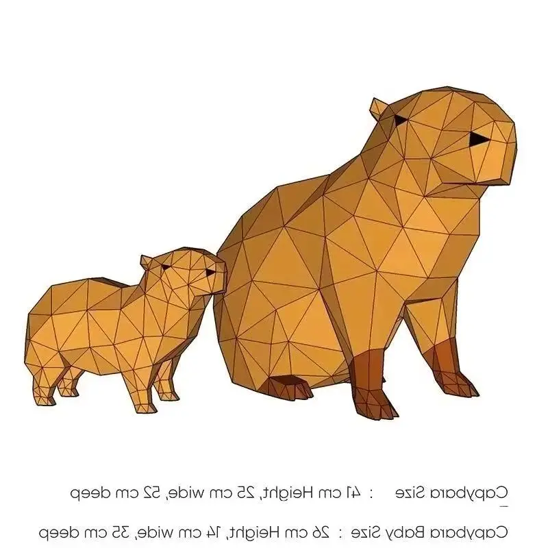 Capybara Mom Baby Paper Model Home Decor Room Ornament Desk Decoration Papercraft 3D DIY Puzzles Hand Made Creative Toys
Capybara Mom Baby Paper Model Home Decor Room Ornament Desk Decoration Papercraft 3D DIY Puzzles Hand Made Creative Toys