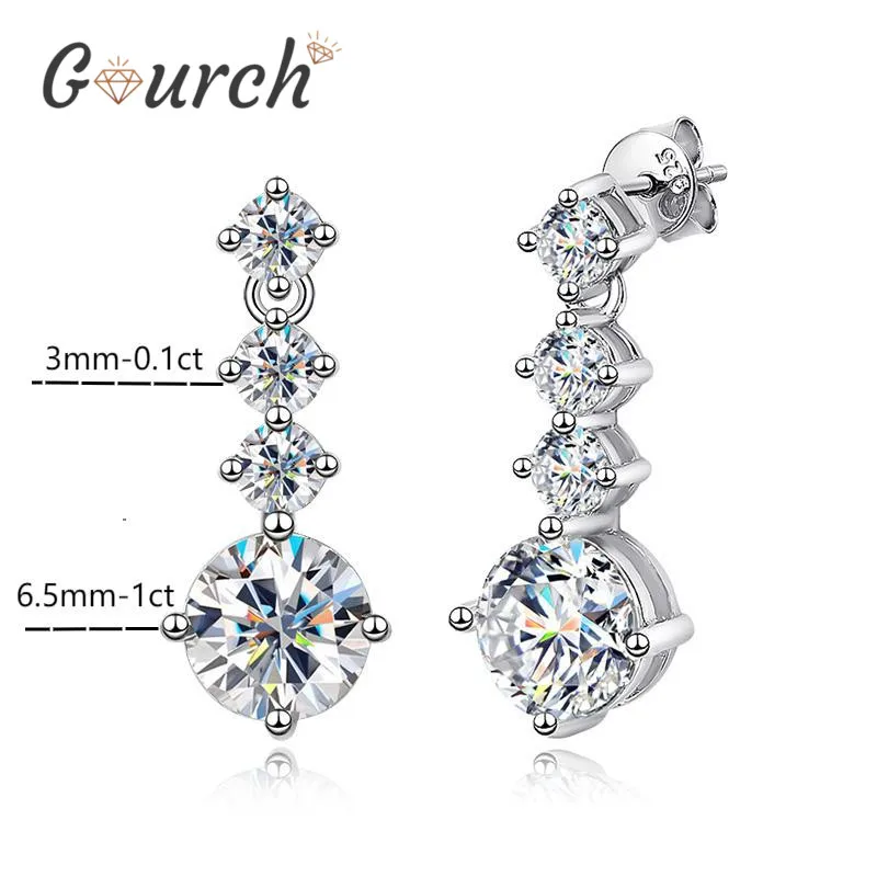Gourch 2.6cttw Round Moissanite Four Stone Stud Earrings in S925 Sterling Silver with GRA Certification for Women Party Jewelry
Gourch 2.6cttw Round Moissanite Four Stone Stud Earrings in S925 Sterling Silver with GRA Certification for Women Party Jewelry