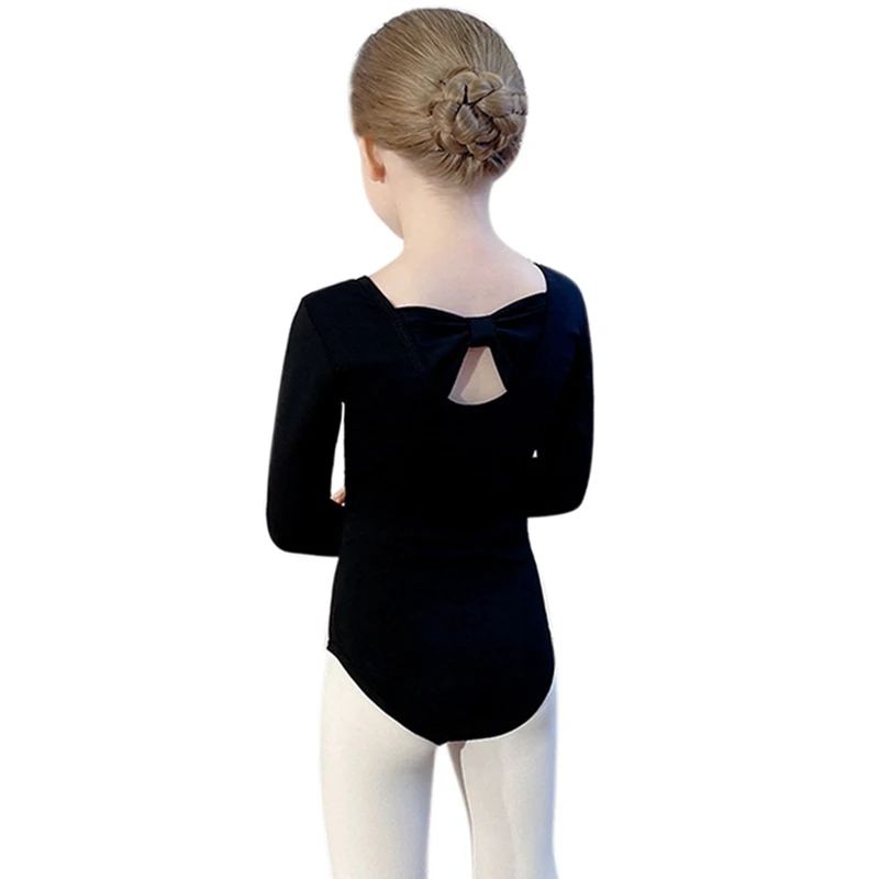 Girls Elegant Long Sleeve V Neck Ballet Leotards Solid Color One-Piece Back Hollow Out Bow Gymnastics Training Dance Bodysuit
Girls Elegant Long Sleeve V Neck Ballet Leotards Solid Color One-Piece Back Hollow Out Bow Gymnastics Training Dance Bodysuit