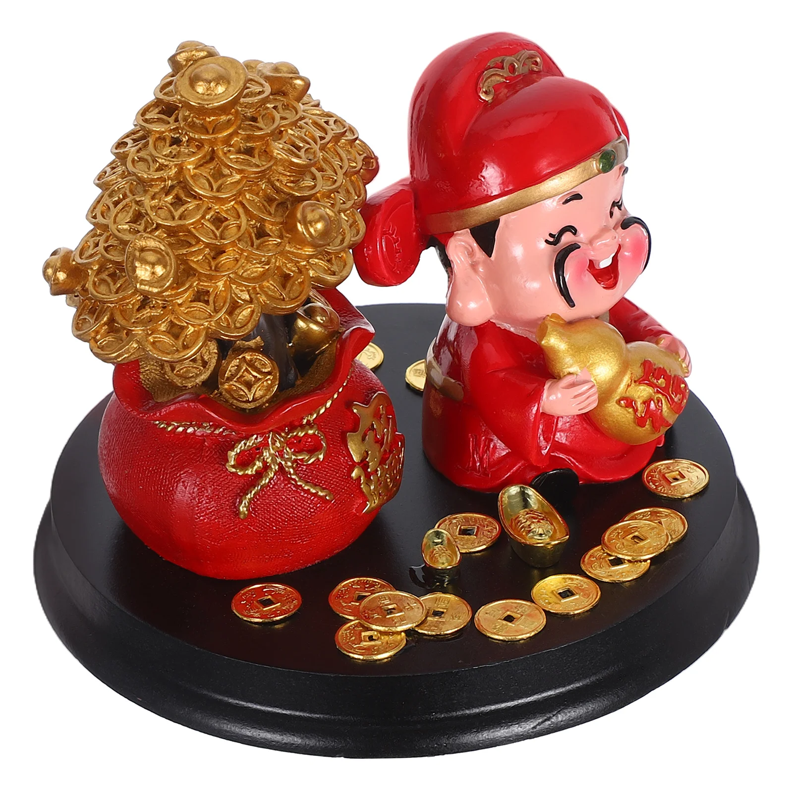 God of Wealth Ornaments on The Center Console Figurine Decorative Accessories Resin Statue Wooden Office
God of Wealth Ornaments on The Center Console Figurine Decorative Accessories Resin Statue Wooden Office