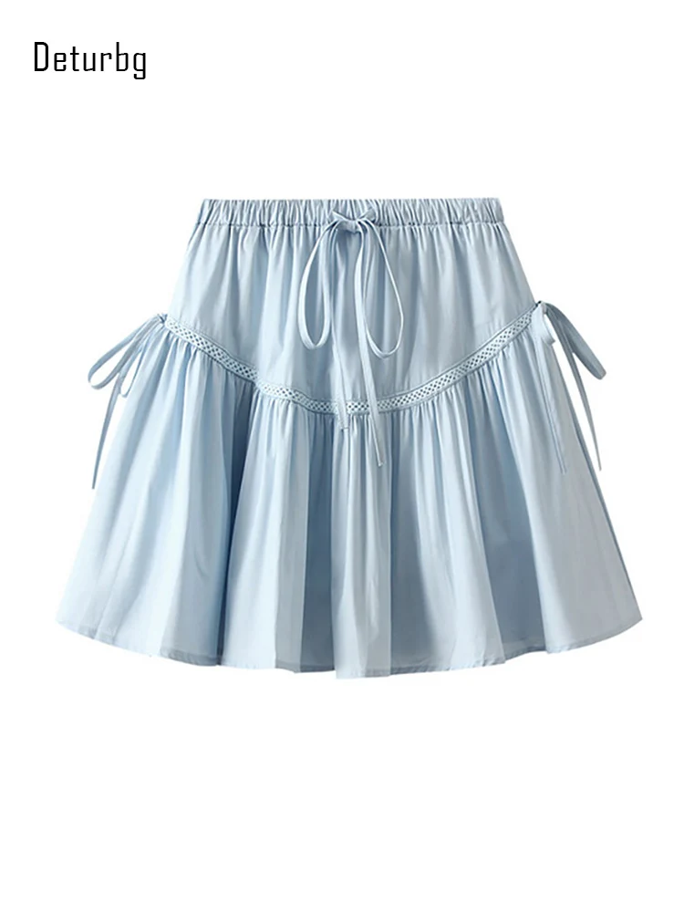 Women's Cute Bowknot A-Line Mini Skirt with Safety Pants Summer Clothes Fashion High Waist White Short Skirts 2024 Summer K418
Women's Cute Bowknot A-Line Mini Skirt with Safety Pants Summer Clothes Fashion High Waist White Short Skirts 2024 Summer K418