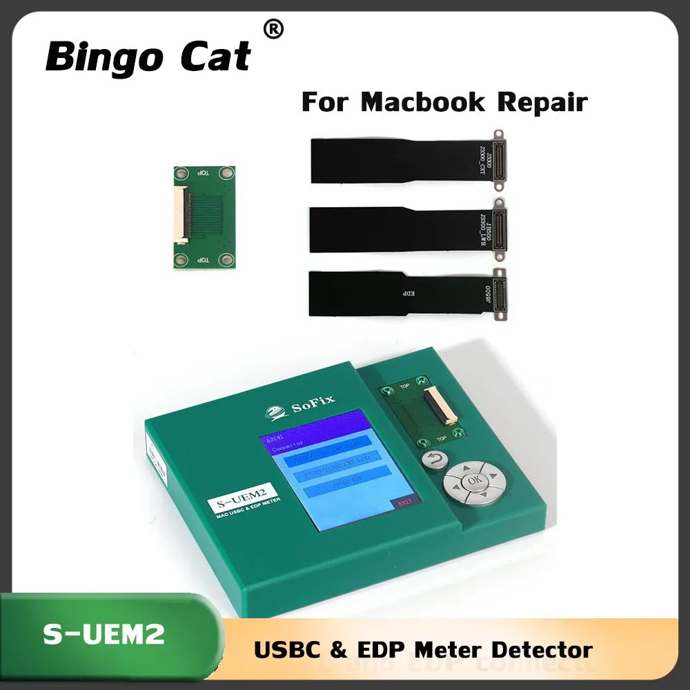 S-UEM2 Tester USBC & EDP Meter EDP Connector For MacBook Mac Logic Board Screen Test Box Repair Tool
S-UEM2 Tester USBC & EDP Meter EDP Connector For MacBook Mac Logic Board Screen Test Box Repair Tool