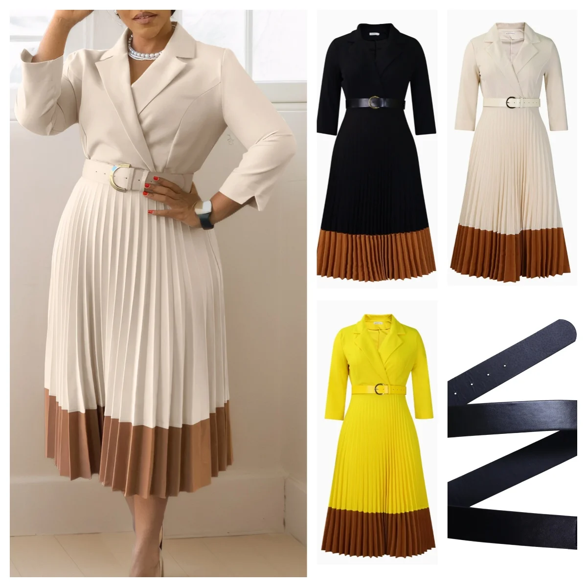 2026 New Arrival On popular Fashion Full Sleeve Notched Neck Solid High Waist Belt Dress Women Autumn Office Lady Pleated Long A
2026 New Arrival On popular Fashion Full Sleeve Notched Neck Solid High Waist Belt Dress Women Autumn Office Lady Pleated Long A