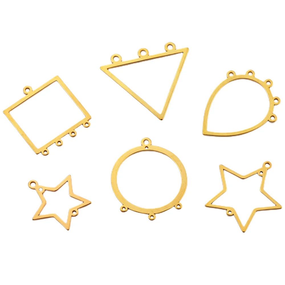 6pcs Wholesale Stainless Steel Earrings Geometry Connectors for DIY Jewelry Accessories Ear Pendant Making Supplies
6pcs Wholesale Stainless Steel Earrings Geometry Connectors for DIY Jewelry Accessories Ear Pendant Making Supplies
