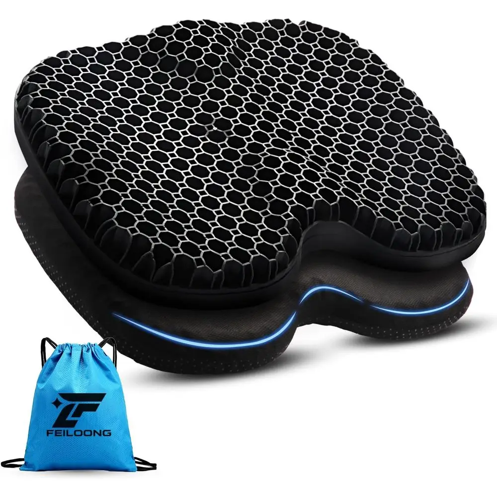 Waterproof Gel Seat Cushion with Storage Bag, Thick Padding for Comfort in Office, Car, and Outdoor Activities
Waterproof Gel Seat Cushion with Storage Bag, Thick Padding for Comfort in Office, Car, and Outdoor Activities