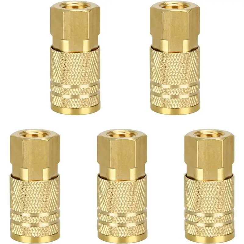 Industrial Brass 1/4 Inch NPT Air Coupler, 5PCS Quick Connector Air Hose Fittings For Automotive And Home Use-A57X
Industrial Brass 1/4 Inch NPT Air Coupler, 5PCS Quick Connector Air Hose Fittings For Automotive And Home Use-A57X