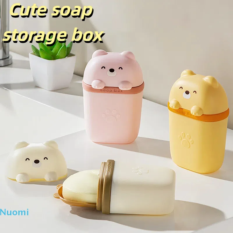 Cartoon Bear Portable Soap Dish Sealed Storage Box Waterproof Travel Home Bathroom Soap Box Camping Portable Storage Soap Box
Cartoon Bear Portable Soap Dish Sealed Storage Box Waterproof Travel Home Bathroom Soap Box Camping Portable Storage Soap Box
