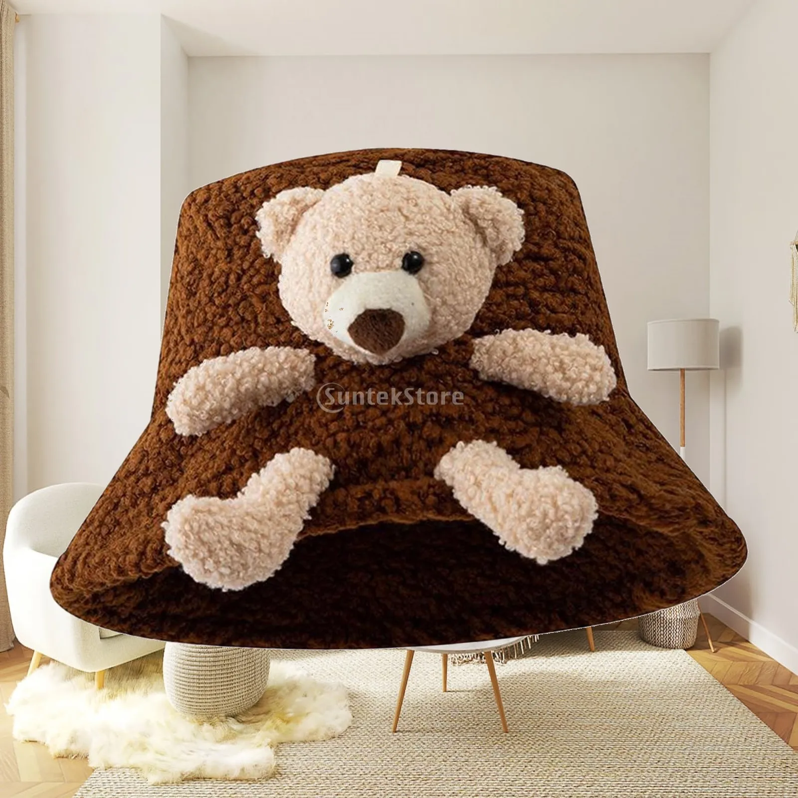 Womens Fleece Bucket Hat 3D Stuffed Bear Comfortable Basin Hat Casual
Womens Fleece Bucket Hat 3D Stuffed Bear Comfortable Basin Hat Casual