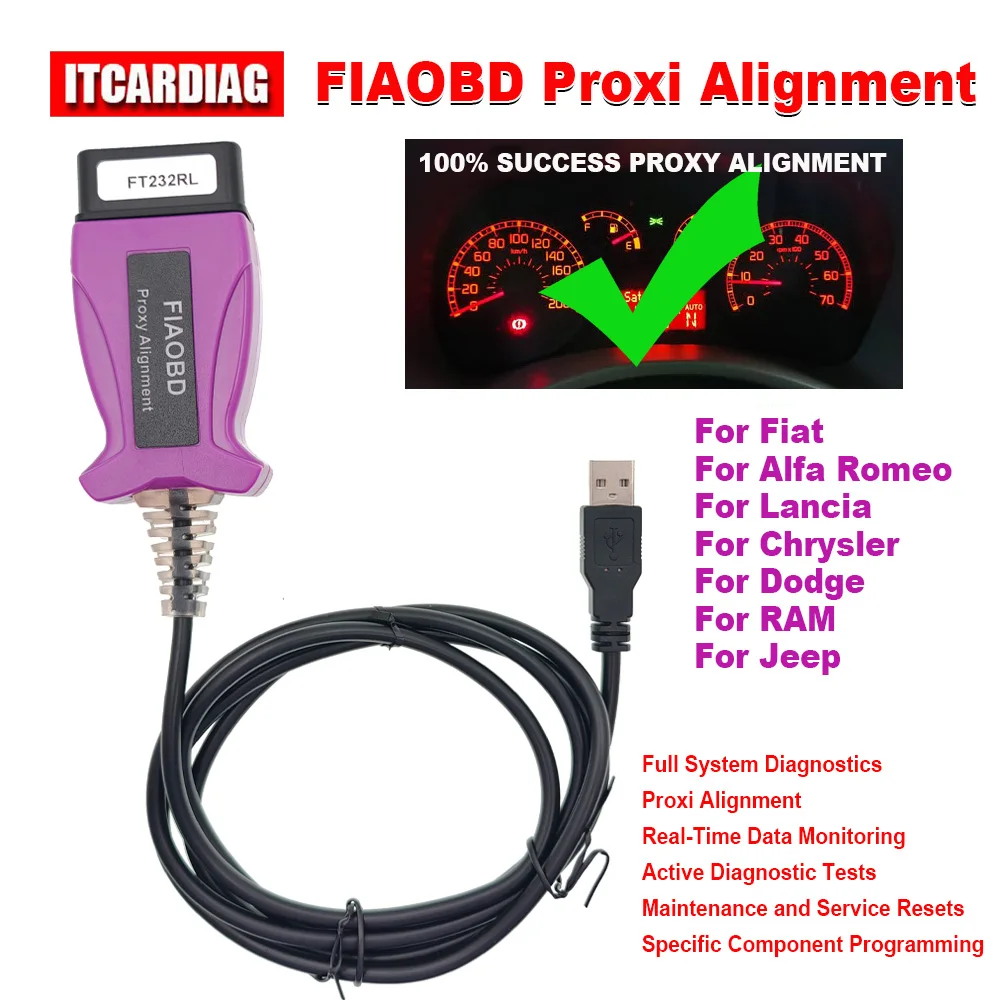 FIAOBD Proxy Alignment Tool for Chrysler for Dodge for Jeep Proxi Setup & ECU Programming, Dashboard Display Sync VCI Interface
FIAOBD Proxy Alignment Tool for Chrysler for Dodge for Jeep Proxi Setup & ECU Programming, Dashboard Display Sync VCI Interface