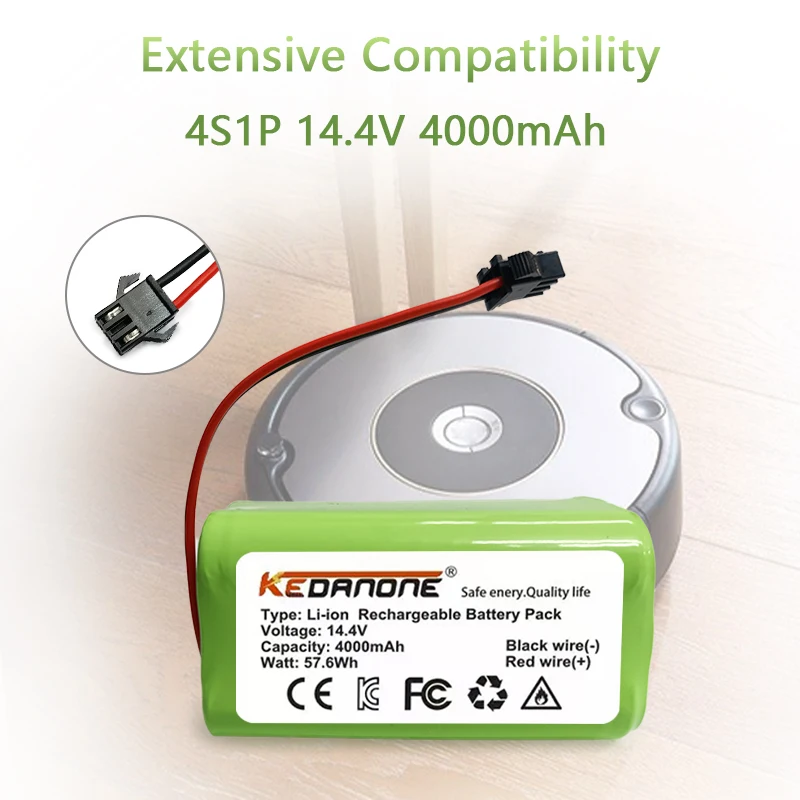 18650 14.4V 4000mAh Lithium Ion Battery Pack,For Iseelife Robot Vacuum Cleaner N79 N79S DN622 Eufy Replacement Li-ion Battery
18650 14.4V 4000mAh Lithium Ion Battery Pack,For Iseelife Robot Vacuum Cleaner N79 N79S DN622 Eufy Replacement Li-ion Battery