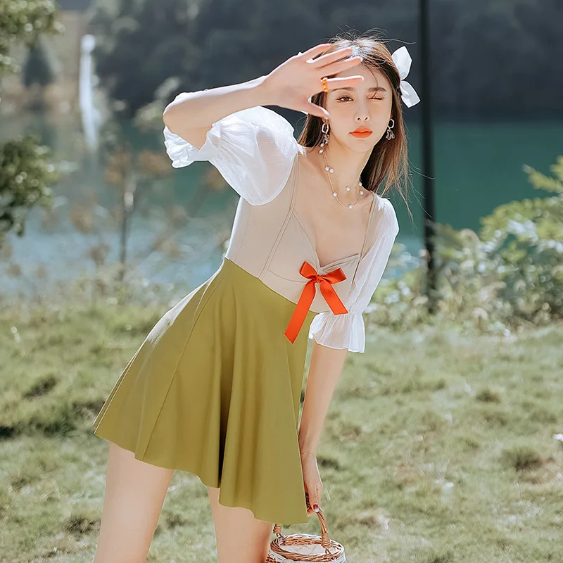 Wisuwore One-piece Dress Cute Swimsuit Female Summer Hot Spring Belly Show Thin Breasts Princess Girl Plus Size Student Swimsuit
Wisuwore One-piece Dress Cute Swimsuit Female Summer Hot Spring Belly Show Thin Breasts Princess Girl Plus Size Student Swimsuit