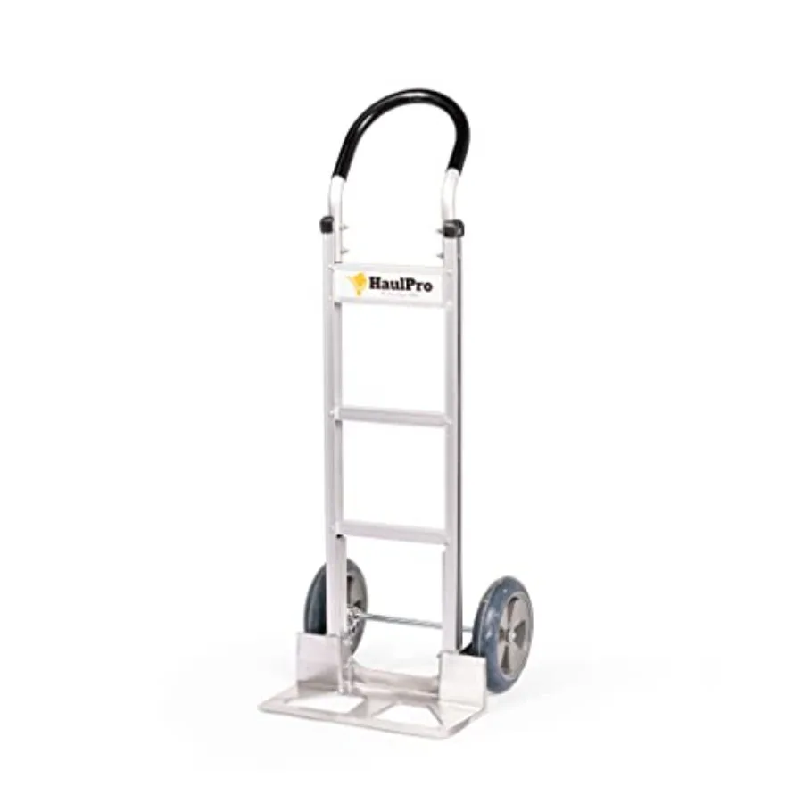 Heavy Duty Hand Horizontal Loop Handle Aluminum Dolly Cart for Moving: 500 lb Capacity, Black Rubber Wheels, 50.25 H x 17.5 W,
Heavy Duty Hand Horizontal Loop Handle Aluminum Dolly Cart for Moving: 500 lb Capacity, Black Rubber Wheels, 50.25 H x 17.5 W,