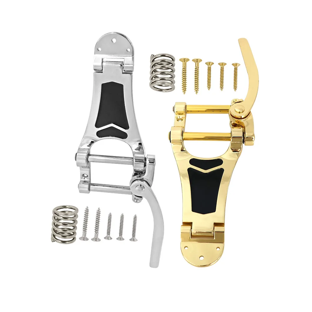 Guitar Tremolo Bridge Tailpiece for LP Jazz Electric GuitarTremolo Bridge System Chrome & Gold Hardware Factory Direct 
Guitar Tremolo Bridge Tailpiece for LP Jazz Electric GuitarTremolo Bridge System Chrome & Gold Hardware Factory Direct