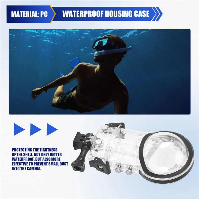 Stylish-Waterproof Housing Case For Insta 360 X3,Underwater Dive Protective Shell Aciton Camera Accessories
Stylish-Waterproof Housing Case For Insta 360 X3,Underwater Dive Protective Shell Aciton Camera Accessories