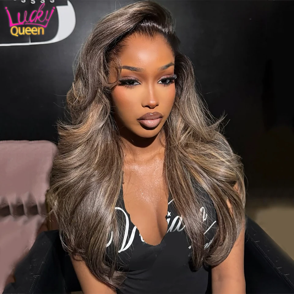Ombre Brown Grey Colored Remy Hair 13x6 13x4 Hd Lace Front Human Wig For Women Pre Plucked Body Wave Glueless Lace Closure WIg
Ombre Brown Grey Colored Remy Hair 13x6 13x4 Hd Lace Front Human Wig For Women Pre Plucked Body Wave Glueless Lace Closure WIg