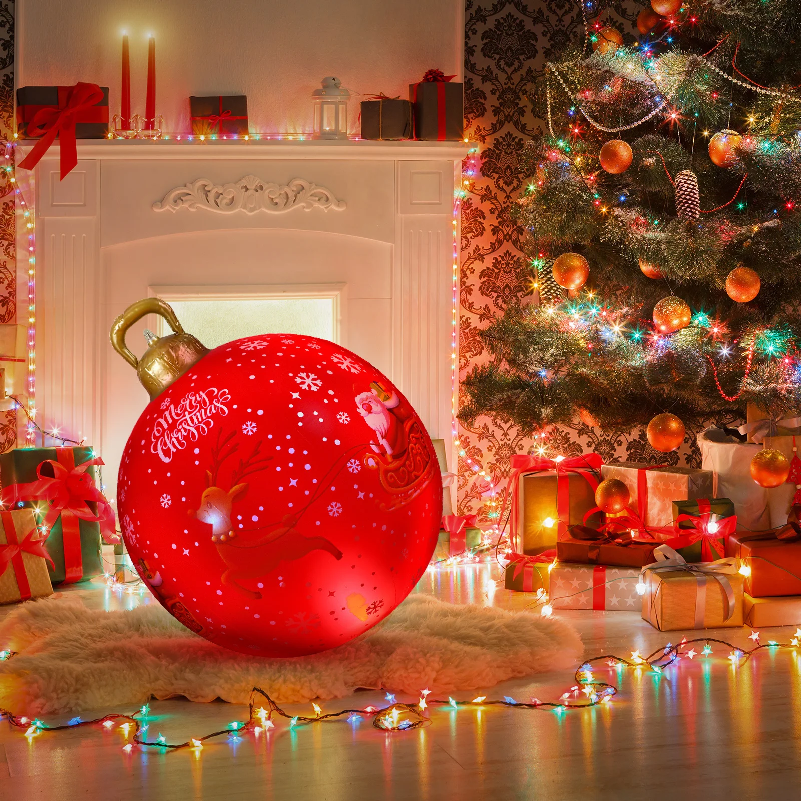 1Set Light Up Christmas Ball PVC Inflatable Glowing Decorative Ball for Xmas Party Outdoor Indoor Festive Atmosphere Enhancer
1Set Light Up Christmas Ball PVC Inflatable Glowing Decorative Ball for Xmas Party Outdoor Indoor Festive Atmosphere Enhancer