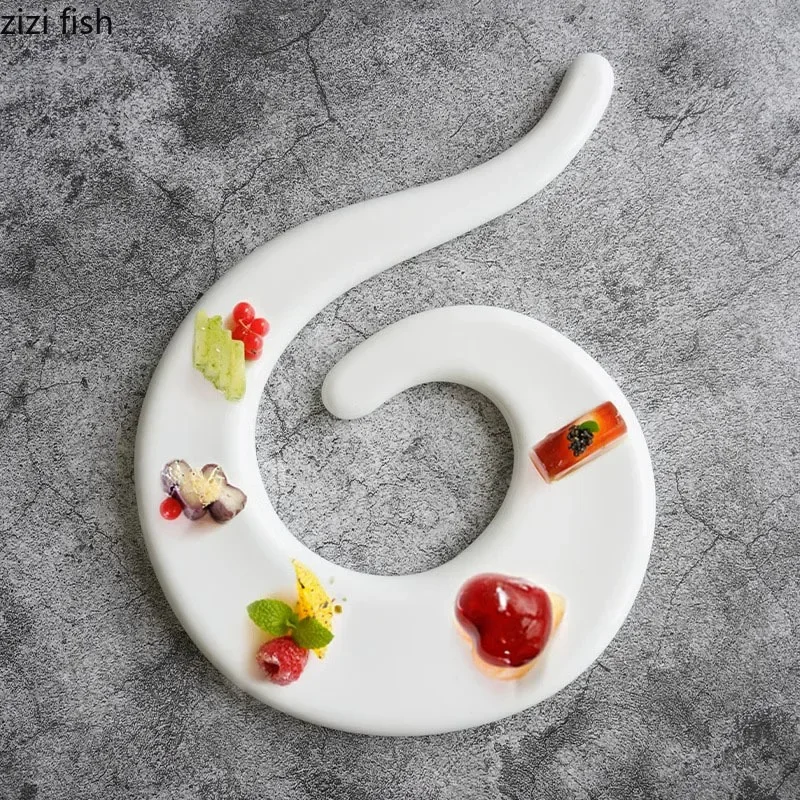 Irregular Ceramic Flat Plate Pure White Dessert Appetizer Dish Sushi Plate Molecular Cuisine Display Plate Specialty Tableware
Irregular Ceramic Flat Plate Pure White Dessert Appetizer Dish Sushi Plate Molecular Cuisine Display Plate Specialty Tableware