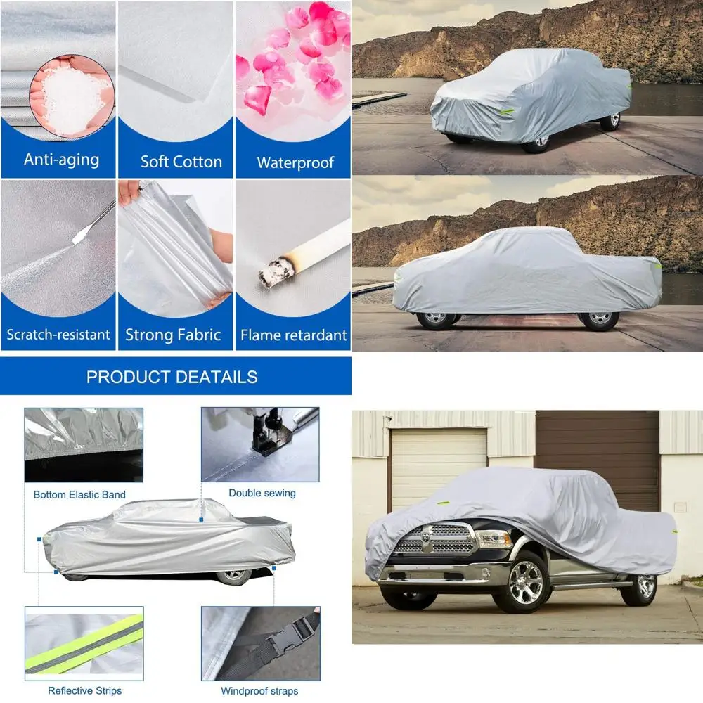 Прочная 6-слойная крышка для кузова пикапа 1500 Crew Cab, 6.4 фута (2009-2019) - защита от УФ-излучения, дождя и ветра
Прочная 6-слойная крышка для кузова пикапа 1500 Crew Cab, 6.4 фута (2009-2019) - защита от УФ-излучения, дождя и ветра