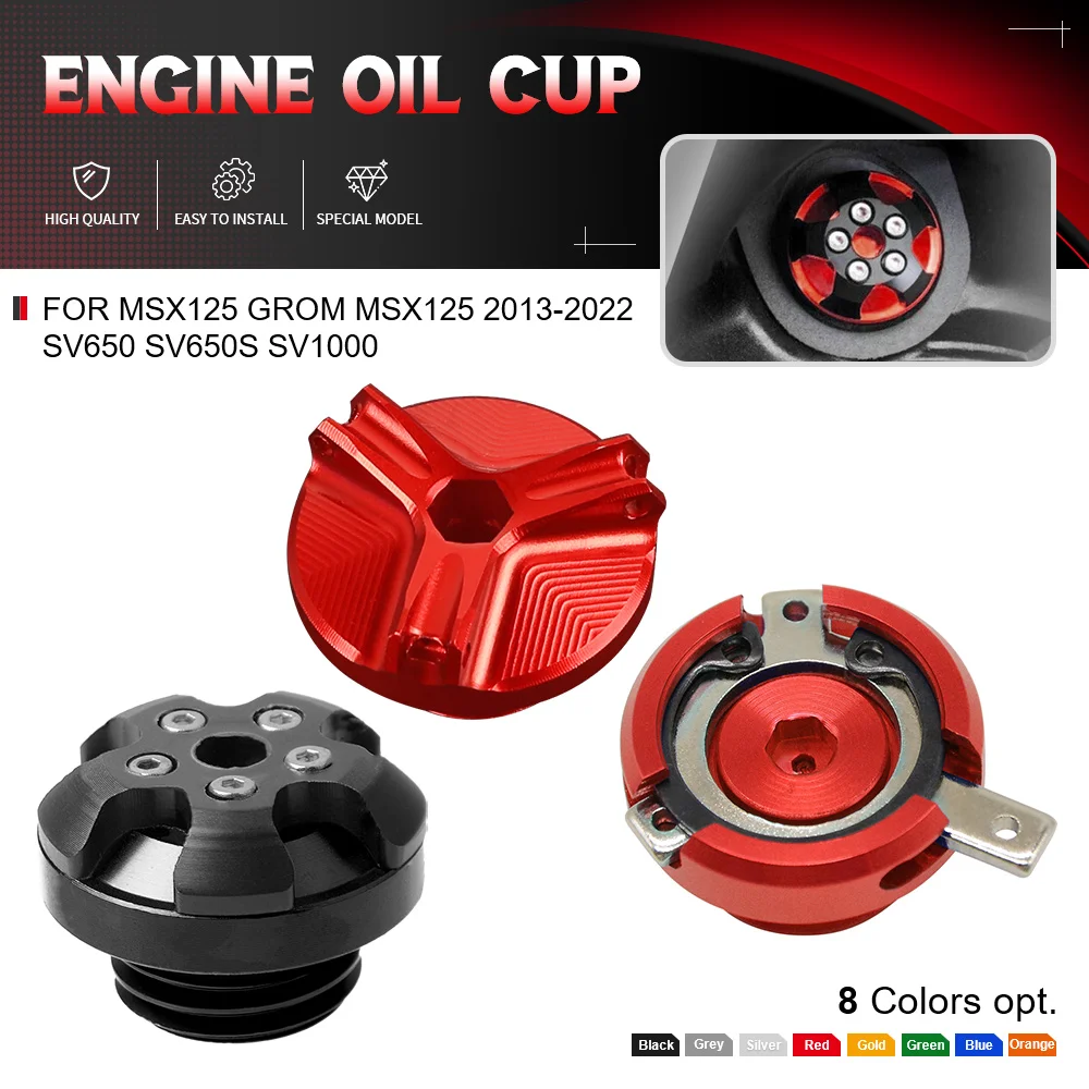 M19*2.5 Oil Filter Cup Engine Oil CUP Nut Cup Plug Cover FOR HONDA MSX125 Grom MSX 125 2013-2022 SV650 SV 650 S SV1000 SV 1000
M19*2.5 Oil Filter Cup Engine Oil CUP Nut Cup Plug Cover FOR HONDA MSX125 Grom MSX 125 2013-2022 SV650 SV 650 S SV1000 SV 1000