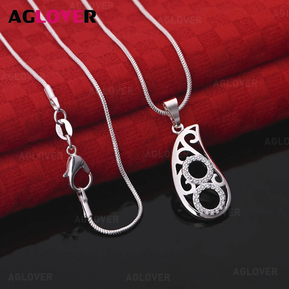 AGLOVER 925 Sterling Silver Water Drop Hollow Pendant Necklace Daily Accessories Women'S Simple And Atmospheric Jewelry
AGLOVER 925 Sterling Silver Water Drop Hollow Pendant Necklace Daily Accessories Women'S Simple And Atmospheric Jewelry