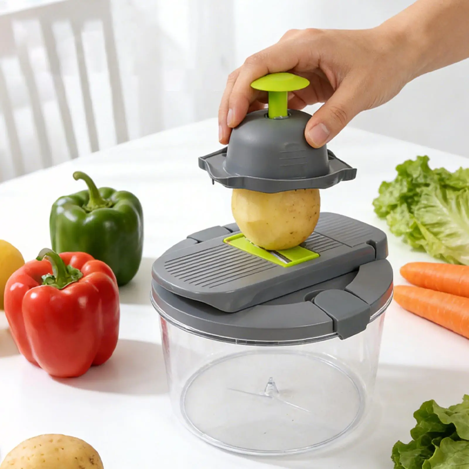 Vegetable Chopper Manual Shredding Tool Vegetable Dicer And Drain Basket For Kitchen Home Cooking Onion Garlic Potato Pepper
Vegetable Chopper Manual Shredding Tool Vegetable Dicer And Drain Basket For Kitchen Home Cooking Onion Garlic Potato Pepper