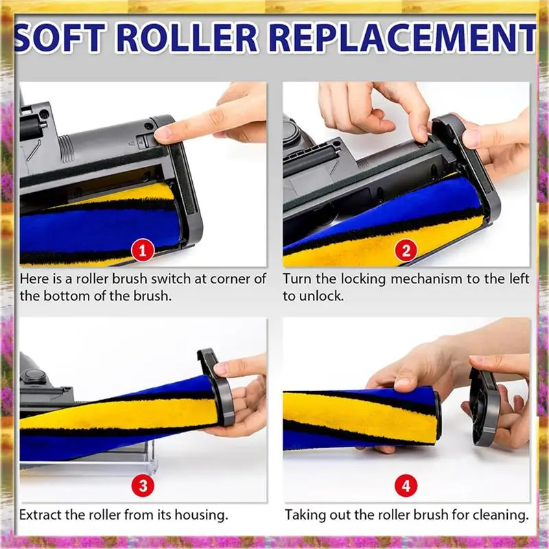 A52Z Top LED Soft Roller Clean Head For Dyson V7 V8 V10 V11 Vacuum Attachments Illuminating Dust And Debris For Hard Floo
A52Z Top LED Soft Roller Clean Head For Dyson V7 V8 V10 V11 Vacuum Attachments Illuminating Dust And Debris For Hard Floo