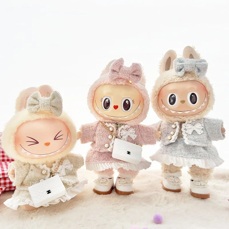 1set (clothing only) first and second generation Labubu clothing pendant Labubu doll clothing classic small fragrant skirt set
1set (clothing only) first and second generation Labubu clothing pendant Labubu doll clothing classic small fragrant skirt set