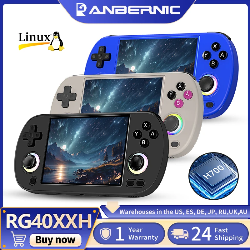 Anbernic RG40XX H Retro Handheld Game Consoles 4.0'' IPS Screen Linux 64-bit HDMI-TV Out WiFi Bluetooth RG40XXH Gaming Console
Anbernic RG40XX H Retro Handheld Game Consoles 4.0'' IPS Screen Linux 64-bit HDMI-TV Out WiFi Bluetooth RG40XXH Gaming Console