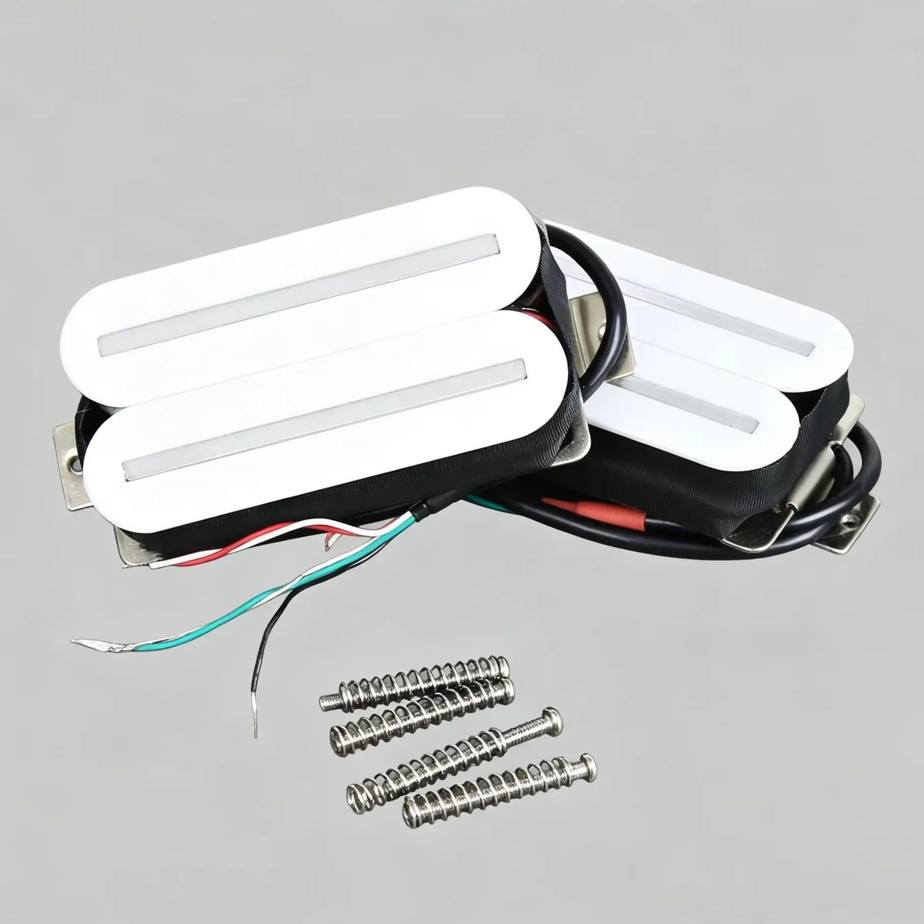 FLEOR Ceramic Electric Guitar Dual Rails Humbucker Pickups Neck+Bridge Pickup Set White 4-Wires
FLEOR Ceramic Electric Guitar Dual Rails Humbucker Pickups Neck+Bridge Pickup Set White 4-Wires