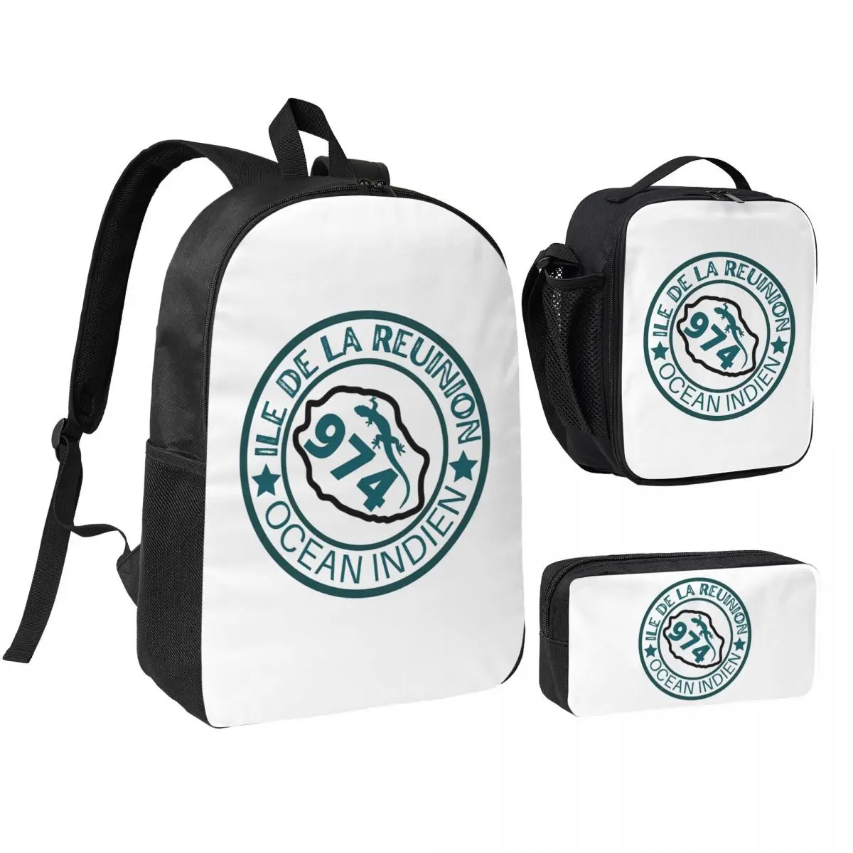 974 Reunion Island Flag Backpack Boys Girls BookBag School Bag Computer Shoulder Bags 3ps Insulated Lunch Bag Pencil Case
974 Reunion Island Flag Backpack Boys Girls BookBag School Bag Computer Shoulder Bags 3ps Insulated Lunch Bag Pencil Case