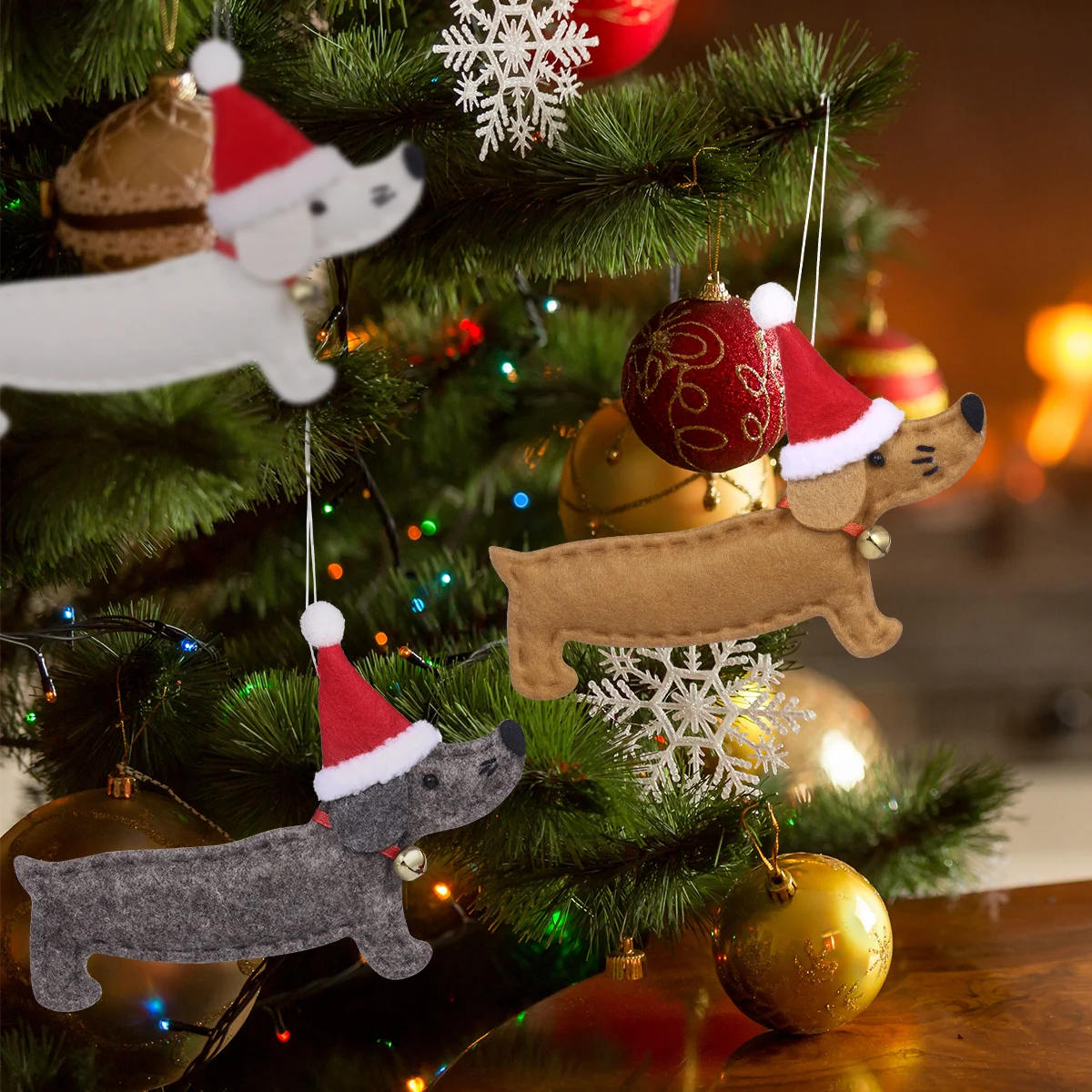 4Pcs Dachshund Dog Hanging Ornaments Creative Christmas Tree Pendant Christmas Party Decoration Home Festival Decor
4Pcs Dachshund Dog Hanging Ornaments Creative Christmas Tree Pendant Christmas Party Decoration Home Festival Decor