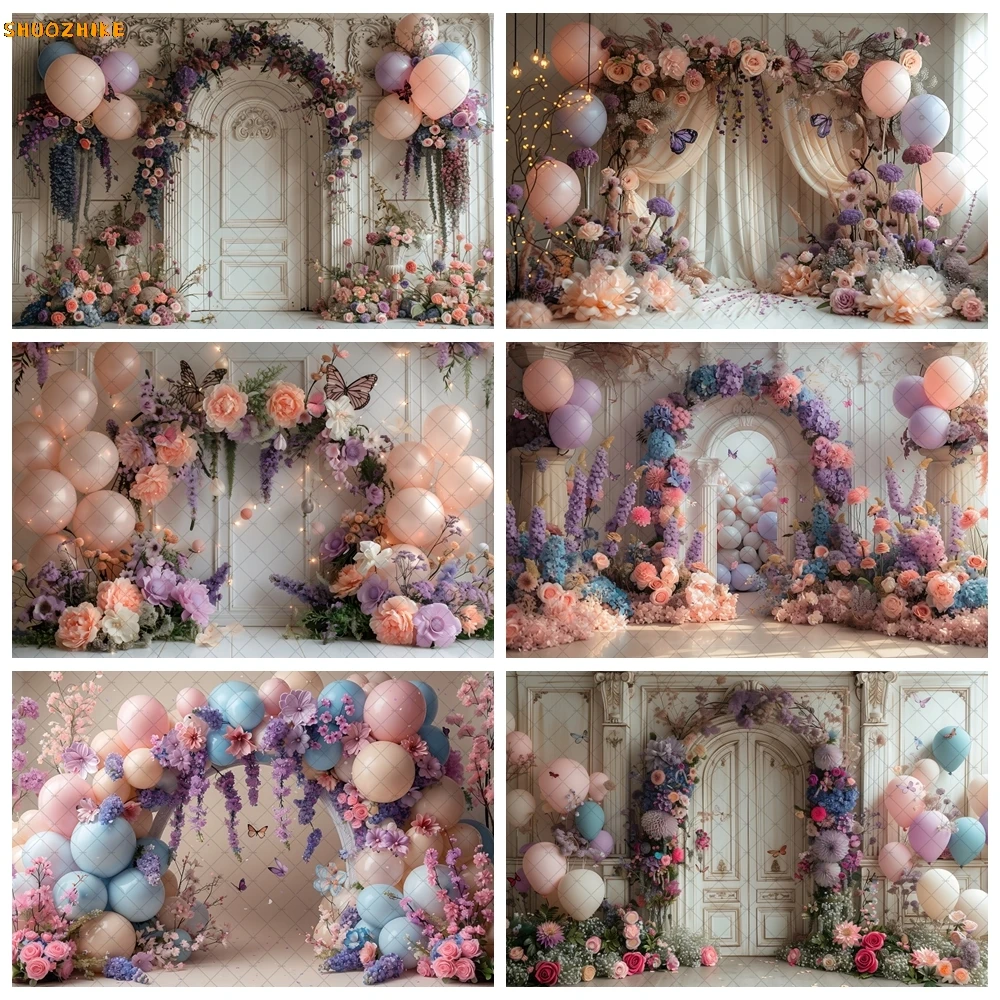 Girl Birthday Photographic Backgrounds Butterfly Balloon Purple Flower Photography Backdrop Wedding Decoration Photo Studio
Girl Birthday Photographic Backgrounds Butterfly Balloon Purple Flower Photography Backdrop Wedding Decoration Photo Studio