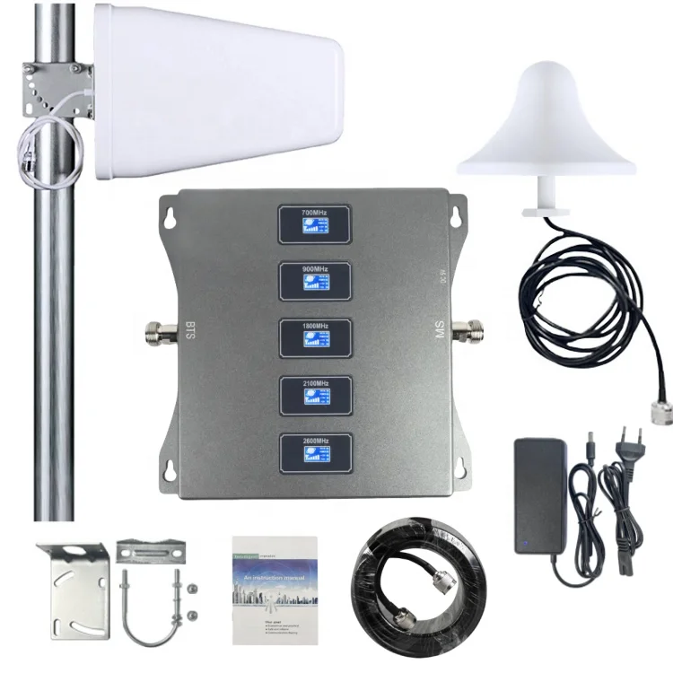 B20 800 900 1800 2100 2600mhz Five Bands Gsm 2g 3g 4g Lte Mobile Cellphone Network Signal Amplifier Repeater Booster
B20 800 900 1800 2100 2600mhz Five Bands Gsm 2g 3g 4g Lte Mobile Cellphone Network Signal Amplifier Repeater Booster