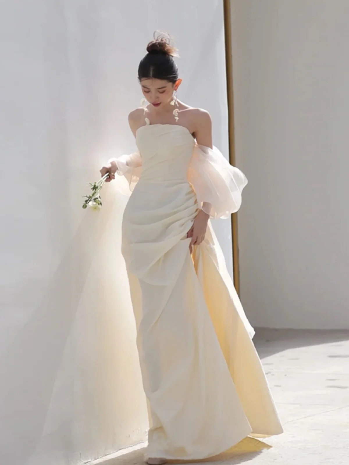 Ele Simple Bridal Gown 2026 New Sle Satin Strapl out Door Wedding Dr High Waist A-Line Skirt Zipper Closure
Ele Simple Bridal Gown 2026 New Sle Satin Strapl out Door Wedding Dr High Waist A-Line Skirt Zipper Closure