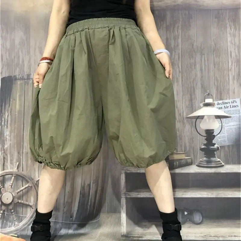 Fashion Summer Thin Pure Cotton Women's Clothing with Elastic Waist Pockets Casual and Versatile Loose Wide Leg Lantern Capris
Fashion Summer Thin Pure Cotton Women's Clothing with Elastic Waist Pockets Casual and Versatile Loose Wide Leg Lantern Capris