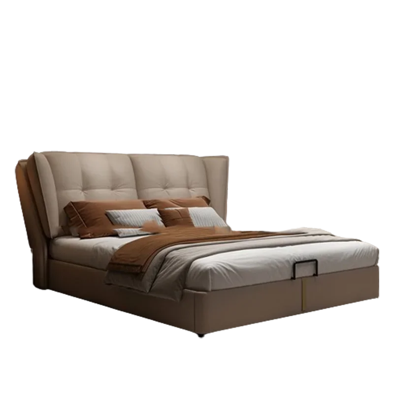 Modern Minimalist Bed Leather Double Bedroom Storage Bed Aesthetic Unique Luxury Headboards Camas Y Muebles Bedroom Furniture
Modern Minimalist Bed Leather Double Bedroom Storage Bed Aesthetic Unique Luxury Headboards Camas Y Muebles Bedroom Furniture