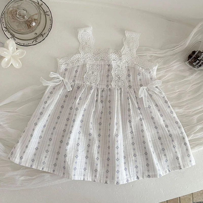 MILANCEL Summer Baby Dress 6-24M Sweet Lace Flower Girls Camisole Skirt Loose Thin Toddler Clothes Korean Infant Bow Dress
MILANCEL Summer Baby Dress 6-24M Sweet Lace Flower Girls Camisole Skirt Loose Thin Toddler Clothes Korean Infant Bow Dress