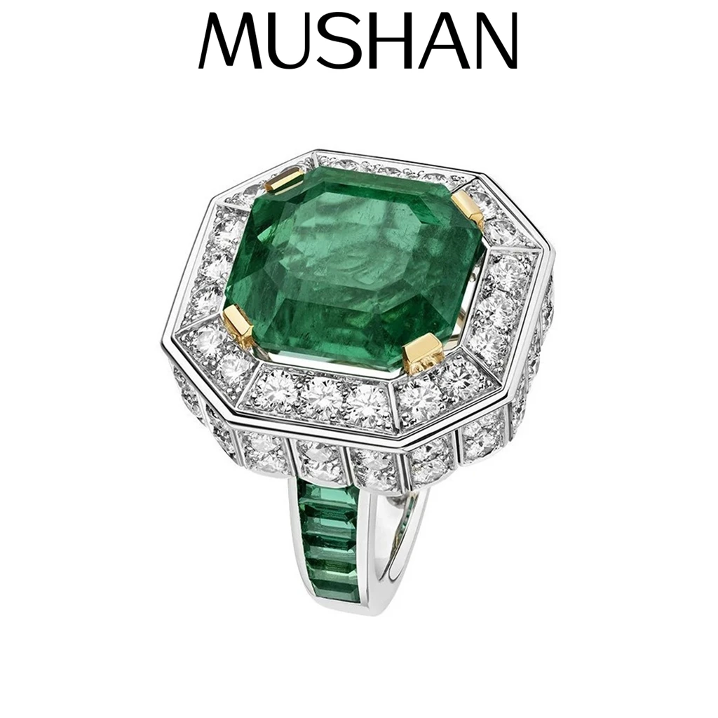 MuShan Jewelry 925 Sterling Silver Ring 5A CZ Gemstones High Carbon Diamond Fine Glamorous 925 Sterling Silver Ring Accessories
MuShan Jewelry 925 Sterling Silver Ring 5A CZ Gemstones High Carbon Diamond Fine Glamorous 925 Sterling Silver Ring Accessories
