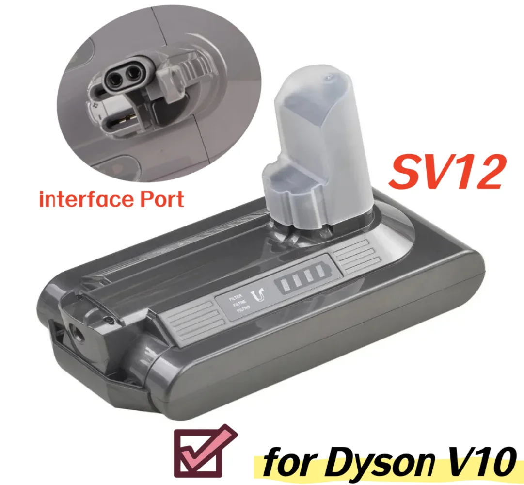 25.2V 6000mAh Battery for Dyson V10 SV12 Absolute Animal Motorhead Fluffy Extra Cyclone Cordless Vacuum Cleaner Rechargeable
25.2V 6000mAh Battery for Dyson V10 SV12 Absolute Animal Motorhead Fluffy Extra Cyclone Cordless Vacuum Cleaner Rechargeable