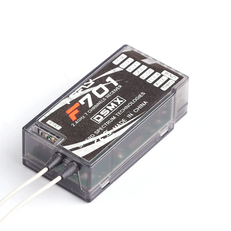 Приемник F701 DSMX/DSM2 2.4G 7CH RC – прямая замена для AR7000, совместим с радиоприемниками DX6i, DX7, DX9.
Приемник F701 DSMX/DSM2 2.4G 7CH RC – прямая замена для AR7000, совместим с радиоприемниками DX6i, DX7, DX9.
