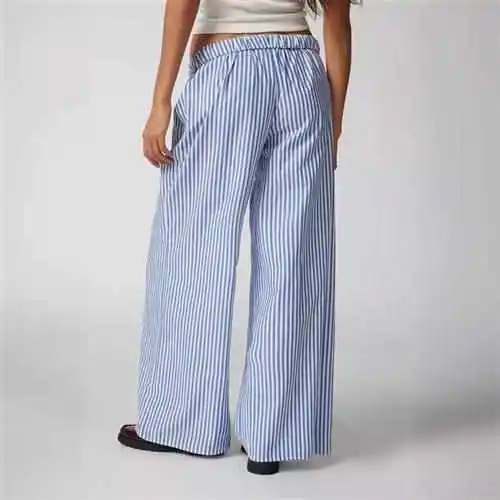 Casual Blue Striped Women Pants Dstring Comfortable Cotton Large Size Faionable Youthful Trendy Inner Wear Universal Fit
Casual Blue Striped Women Pants Dstring Comfortable Cotton Large Size Faionable Youthful Trendy Inner Wear Universal Fit