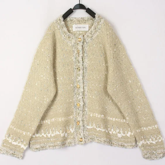 Vintage Handmade Loose Women's Camere Sweater Lazy n Sle Long Sve round Ne Warm Fing Autumn Winter Knitwear
Vintage Handmade Loose Women's Camere Sweater Lazy n Sle Long Sve round Ne Warm Fing Autumn Winter Knitwear