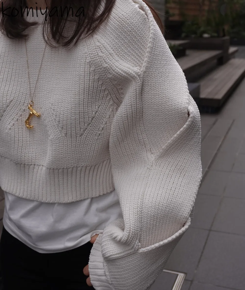 Вязаный свитер с открытой спиной Ropa De Muje, японский ленивый осенний новый свитер с длинными рукавами, женская одежда, модная повседневная одежда Sueter 
Вязаный свитер с открытой спиной Ropa De Muje, японский ленивый осенний новый свитер с длинными рукавами, женская одежда, модная повседневная одежда Sueter