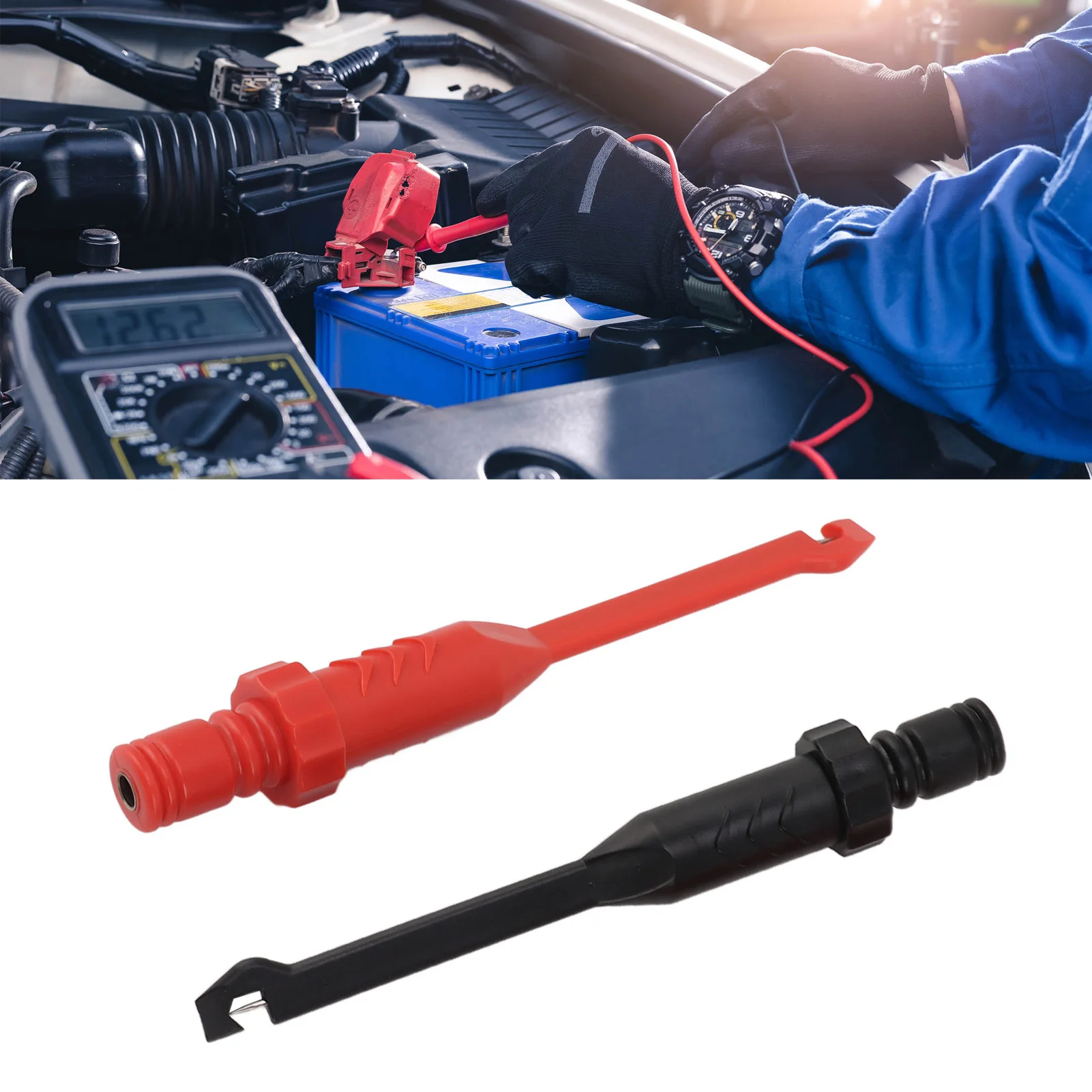 2pcs Wire Piercing Probe Insulation Puncture Probe with 4mm Female Banana Sockets for Automotive Circuit Detection Red Black
2pcs Wire Piercing Probe Insulation Puncture Probe with 4mm Female Banana Sockets for Automotive Circuit Detection Red Black