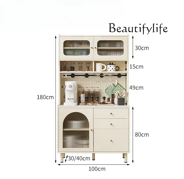 Kitchen side cabinet rack against the wall integrated solid wood rock slab storage cabinet household
Kitchen side cabinet rack against the wall integrated solid wood rock slab storage cabinet household