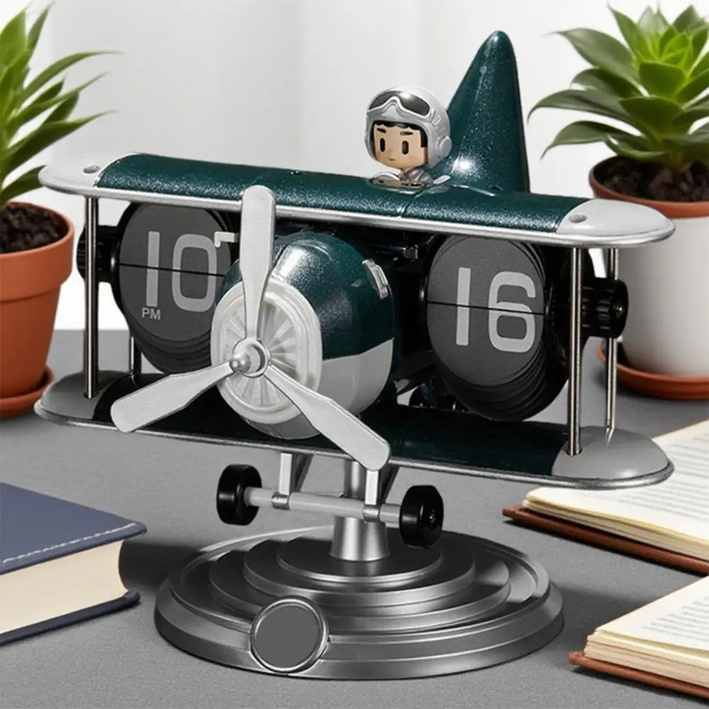 Table Clock Alarm Clock Retro Airplane Clock with Auto Mechanism for Home Office Battery Powered Silent Digital Desk
Table Clock Alarm Clock Retro Airplane Clock with Auto Mechanism for Home Office Battery Powered Silent Digital Desk